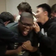Micheal Brown (center) after receiving his first college acceptance from Stanford. He would go on to receive 19 more.